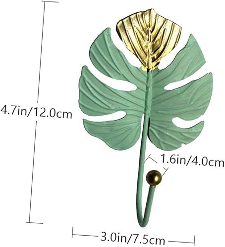 Miniatura 8 de 1 gancho para ropa, decoración de vegetación, llavero de metal para ropa, ganchos de baño para toallas, ganchos adhesivos para colgar ropa de metal,