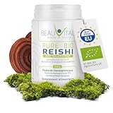 Pure Bio Reishi 100g Ling-Zhi poudre de champignon mdicinale de l'agriculture biologique de l'UE, vgtalienne, sans additifs artificiels