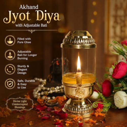 Buy Sanvi Handicraft Akhand Jyot Diya Large Size - Image 6