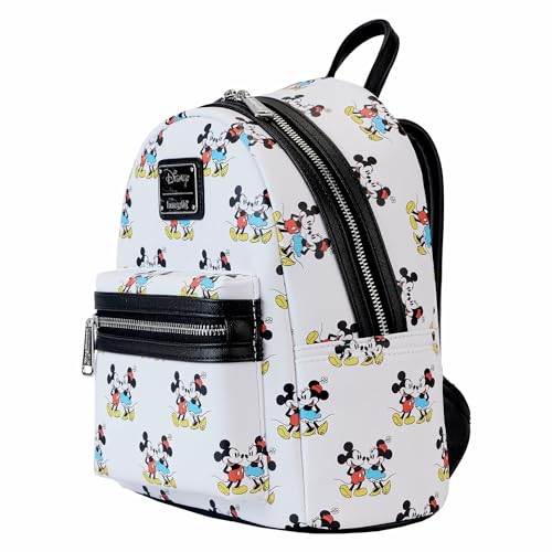 Loungefly Disney Mickey and Minnie Mouse Classic All Over Print Womens Double Strap Shoulder Bag Purse2