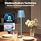 GOODEA LED Tischlampe Kabellos, 5500mAh Akku Tischleuchte mit 3 Höhen Verstellbar, 3 Farbten Dimmbare Wasserdichte Aluminium Touch Tischlampe für Esszimmer, Schlafzimmer, Terrasse [1er Set,Blau]
