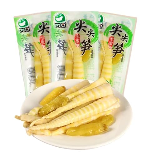 艾? 泡椒尖尖笋1000g(?10包) 唐辛子の塩漬け風味タケノコ 中華菓子 竹笋休?零食即食小吃 独立包装 おつまみ 泡椒辣味尖尖笋 中華料理 中華名物 中華食材