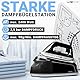 Clatronic® Dampfbügelstation mit Dampf Bügeleisen | 3,5 bar | mit Superglide-Sohle & 1,2L Wassertank | 80 min. Betriebsdauer | 2400W | Bügeleisen Dampf Anti-Tropf-System | DBS 3749 schwarz