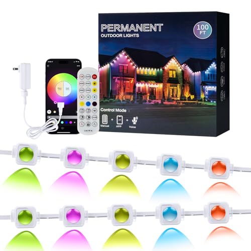 Luces exteriores permanentes 30M 60 LED RGBIC
