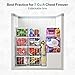 iSPECLE Chest Freezer Organizer Bins - 8 Pack Small Stackable Deep Freezer Organizer Bins for Most 7 Cu.FT Freezer Sort Frozen Meats, Freezer Storage Bins Easy Access Food without Digging, White