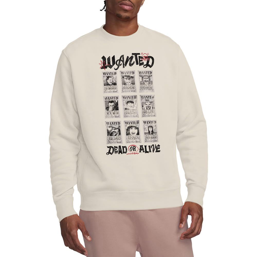 One Piece Unisex Wanted Posters Wanted Dead Or Alive Swea Beige Small