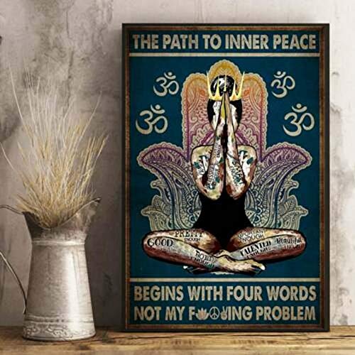 Biopracess The Path To Inner Peace For Home Cafe Bar Garage Metal Sign 8x12 inches