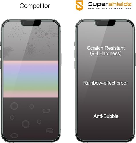 Miniatura 2 de Supershieldz (2 unidades) Diseñado para iPhone 14 Plus (6.7 pulgadas) + protector de pantalla de vidrio templado para lente de cámara, antiarañazos,