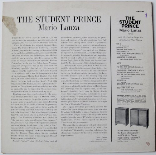 Romberg: The Student Prince / Mario Lanza image 4