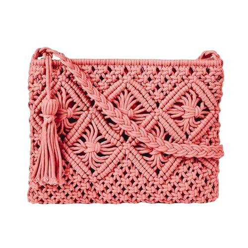 Premium Handmade Macrame Bag | Boho-Chic Cotton Crossbody Bag with Tassels | Stylish Shoulder Bag for Daily Use