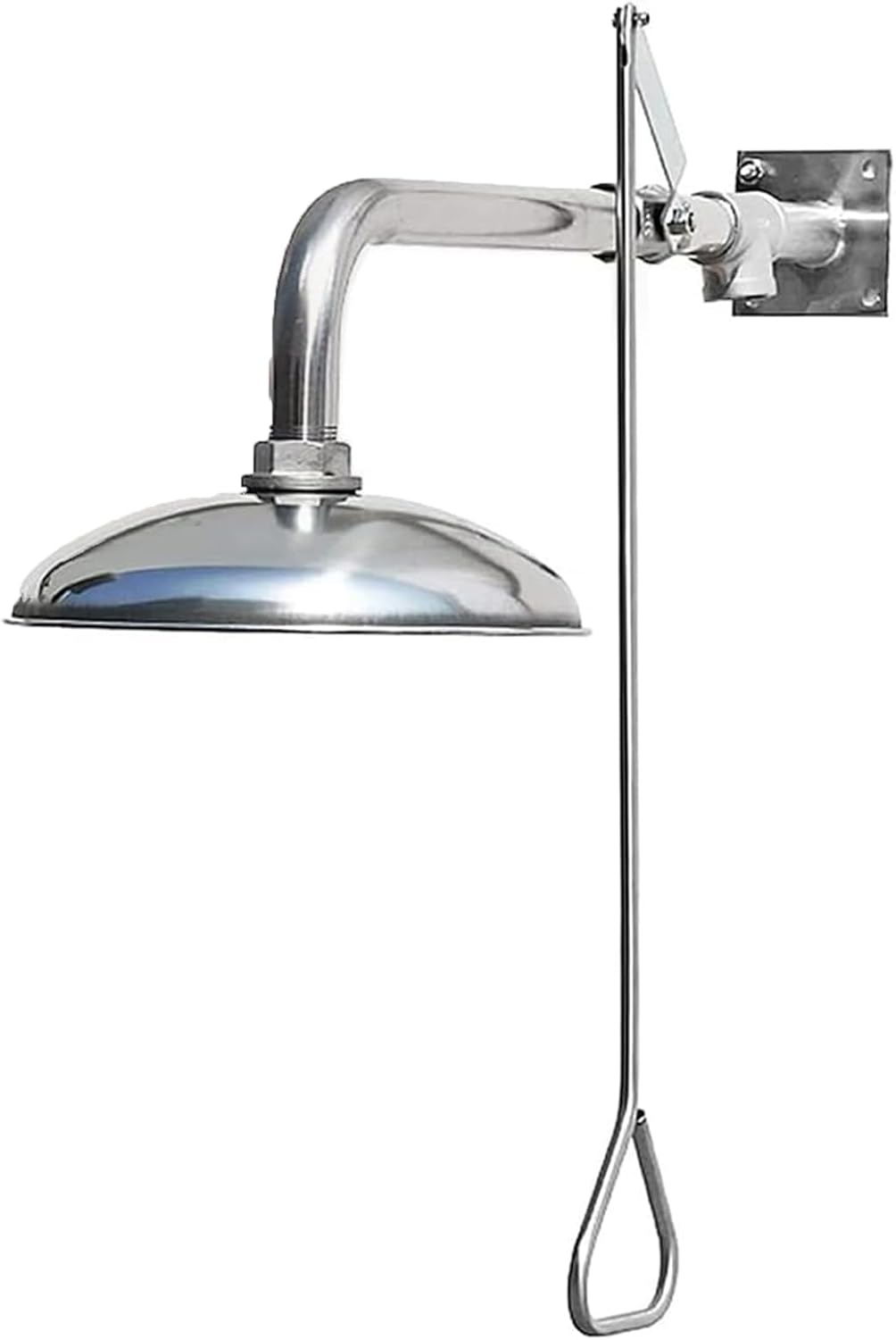 Wall Mounted Emergency Eyewash Station, Lab Eye Wash Shower, 304 Stainless Steel, Working Pressure 0.2-0.4MPa, Shower Head 120-180 Liters/min, for Laboratory/Factory/School