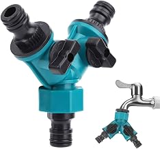 Faucet Hose Splitter Sprinkler Connector 2 Way Free Splitting for Garden Watering Drip Irrigation Gardening Garden Home Garden Water Volume Control Valve Included