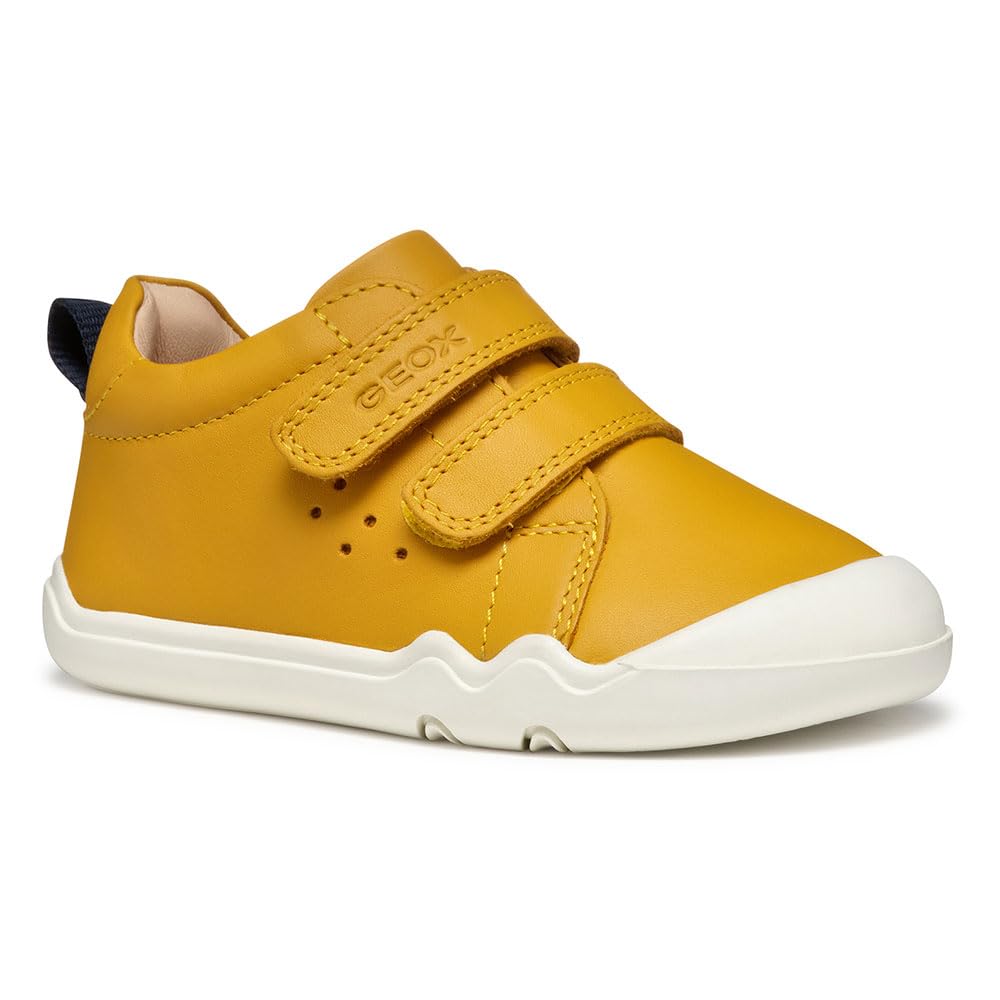 Geox B STEPPIEUP BOY A, Baby - Jungen Sneaker, Ochreyellow/Navy,