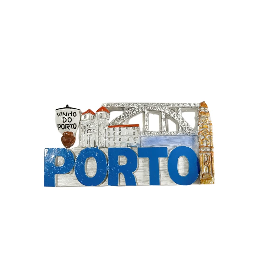 Wedarego Portugal 3D Porto Fridge Magnet Souvenir Gift,Resin Handmade Porto Refrigerator Magnet Home & Kitchen Decoration Collection