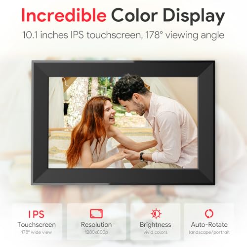 undefined Skyrhyme 10.1 Inch Digital Picture Frame with 32GB Storage, Frameo WiFi Digital Photo Frame, 1280 * 800 IPS Touch Screen, Auto-Rotate Slideshow, Easy to Share Photo/Video via Free App の商品画像 4