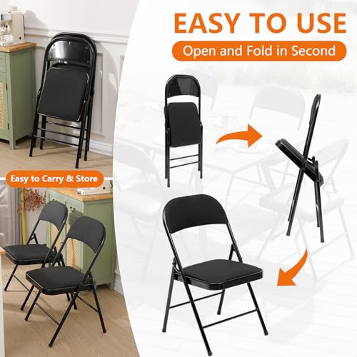 Fenbeli PADDED FOLDING CHAIR With Steel Frame For Events Office Wedding Party thumb #5