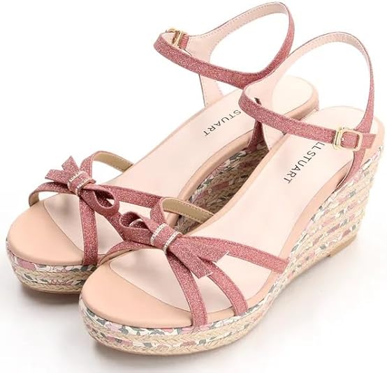 Amazon | [ジルスチュアート シュー] ウェッジサンダル リボン
