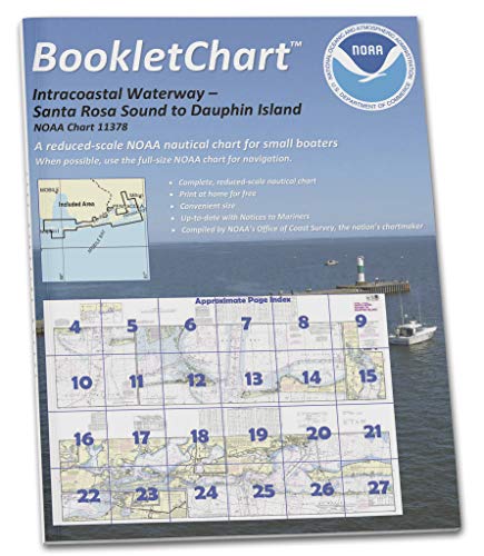 Paradise Cay Publications NOAA BookletChart 11378: Intracoastal Waterway Santa Rosa Sound to Dauphin Island