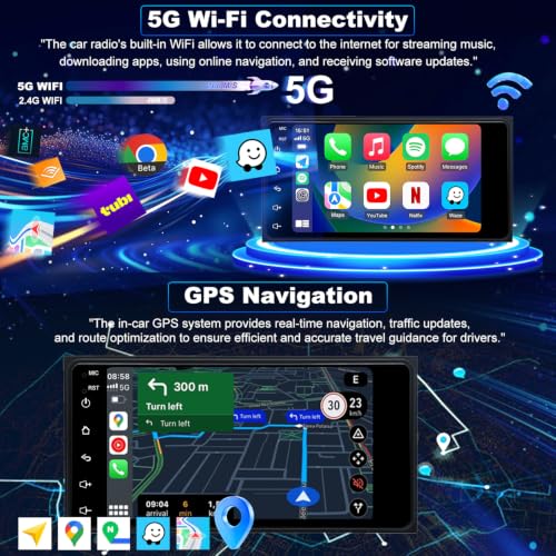 Image of 5GWiFi Upgrade Car Radio for Toyota Tundra 2003-2006, Highlander 2001-2007