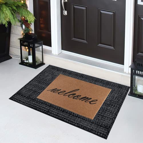 Seavish Black Kitchen Rug, Small Bathroom Rugs, 2'x3' Black and White Striped Rug Throw Rugs Washable Boho Porch Decor Indoor Outdoor Welcome Door Mat for Entryway Front Porch - Image 6