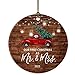 2023 Our First Christmas Just Married Truck Christmas Tree Ornament Our First Christmas as mr. and mrs. Gift for Newlywed Couple 2023 (2023 Red Car Mr Mrs)