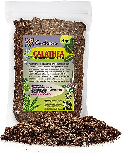 GARDENERA Calathea Plant Potting Soil - Enhance Foliage Beauty and