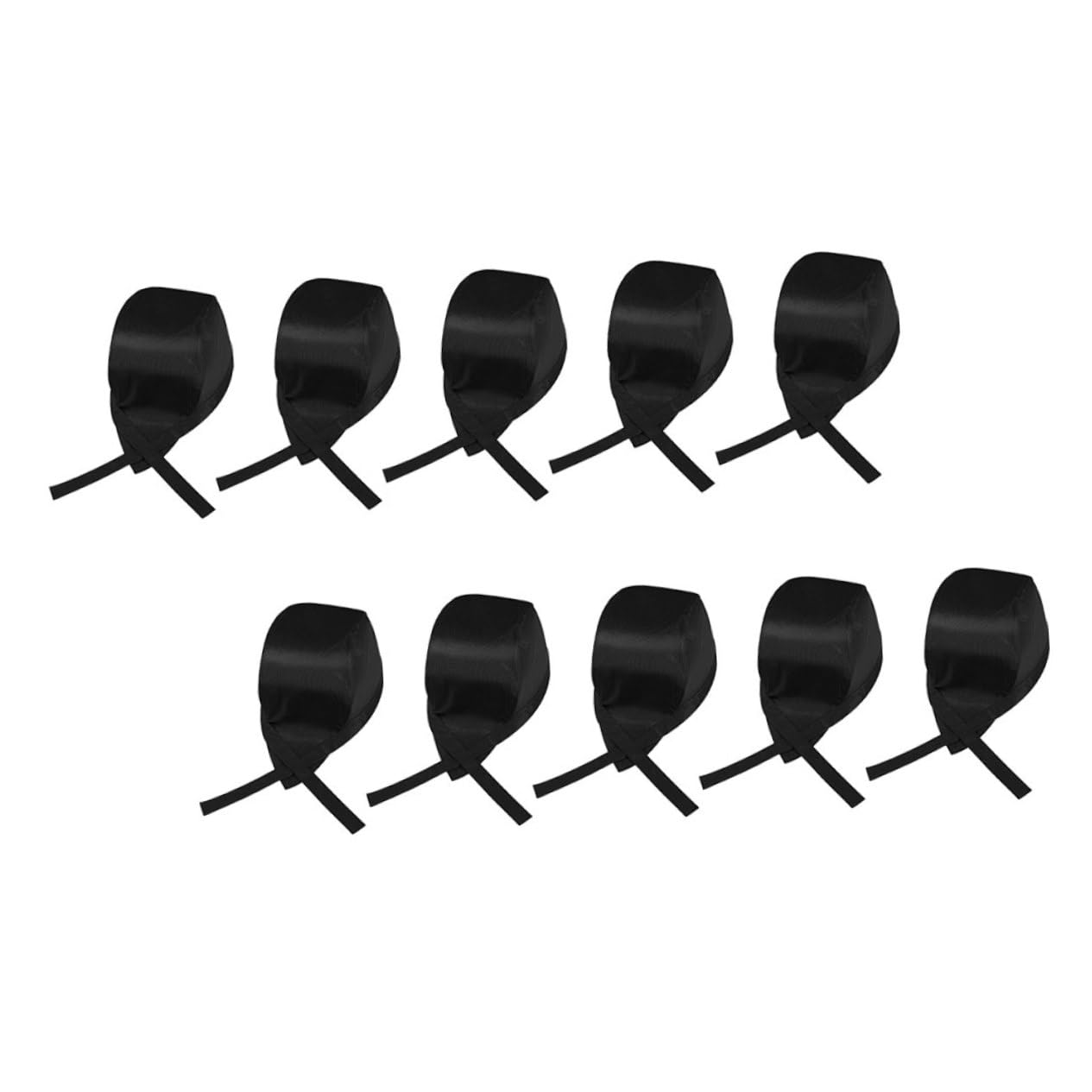 SOIMISS 10 Gorros de Cocina de Algodón Negro para Chef y Servicio | Pack de 10 Unidades, Diseño Sencillo, Ajuste Unisex para Adultos, Estilo Profesional y Práctico