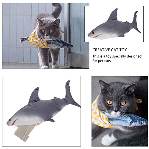 Kisangel Brinquedo elétrico para gatos de peixe com boneca elétrica realista leve com peixes interat