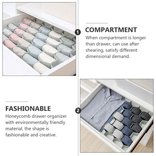 CLISPEED Organizador de Gaveta Favo de Mel para Meias Cuecas Sutiãs Calcinhas Roupas de Bebê Gaveta