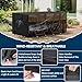 Aujink Abdeckung Gartenmöbel Winterfest, Wasserdichte Schutzhülle Gartenmöbel 420D Oxford Anti-UV Abdeckplane für Gartentische Terrassenmöbel Regenschutz und Staubfest Abdeckhaube Schwarz 210x110x74cm