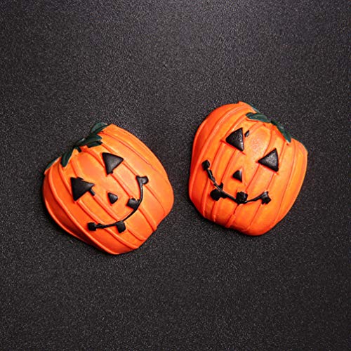 Tomaibaby 25 Pcs Halloween Pompoen Charm Pompoen Plaksteen Kralen Cabochons Versieringen Voor Jewelrying Maken Halloween… - Image 6