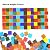 Lanyani Transparent Square Glass Mosaic Tiles Pieces Stained Glass for Crafts, Mixed colors and Patterns, 500g/1.1lb