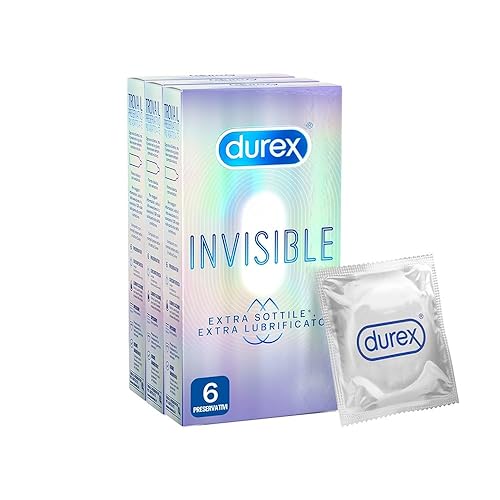 Immagine del prodotto Durex Invisible Extra-Lubrificati Preservativi Ultra Sottili ad Alta Sensibilità, 18 Profilattici