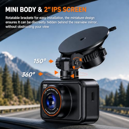 2.5K+1080P Dual Camera Dash Cam