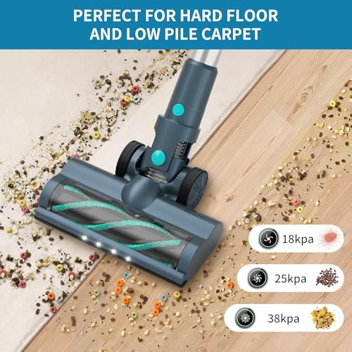 Belife BVC12 Cordless Vacuum Cleaner, 450W 38Kpa Stick Vacuum with Charging Dock Station, Anti-Tangle Wireless Vacuum with 50 Mins Runtime, Vacuum for Hardwood Floor, Pet Hair, Carpet