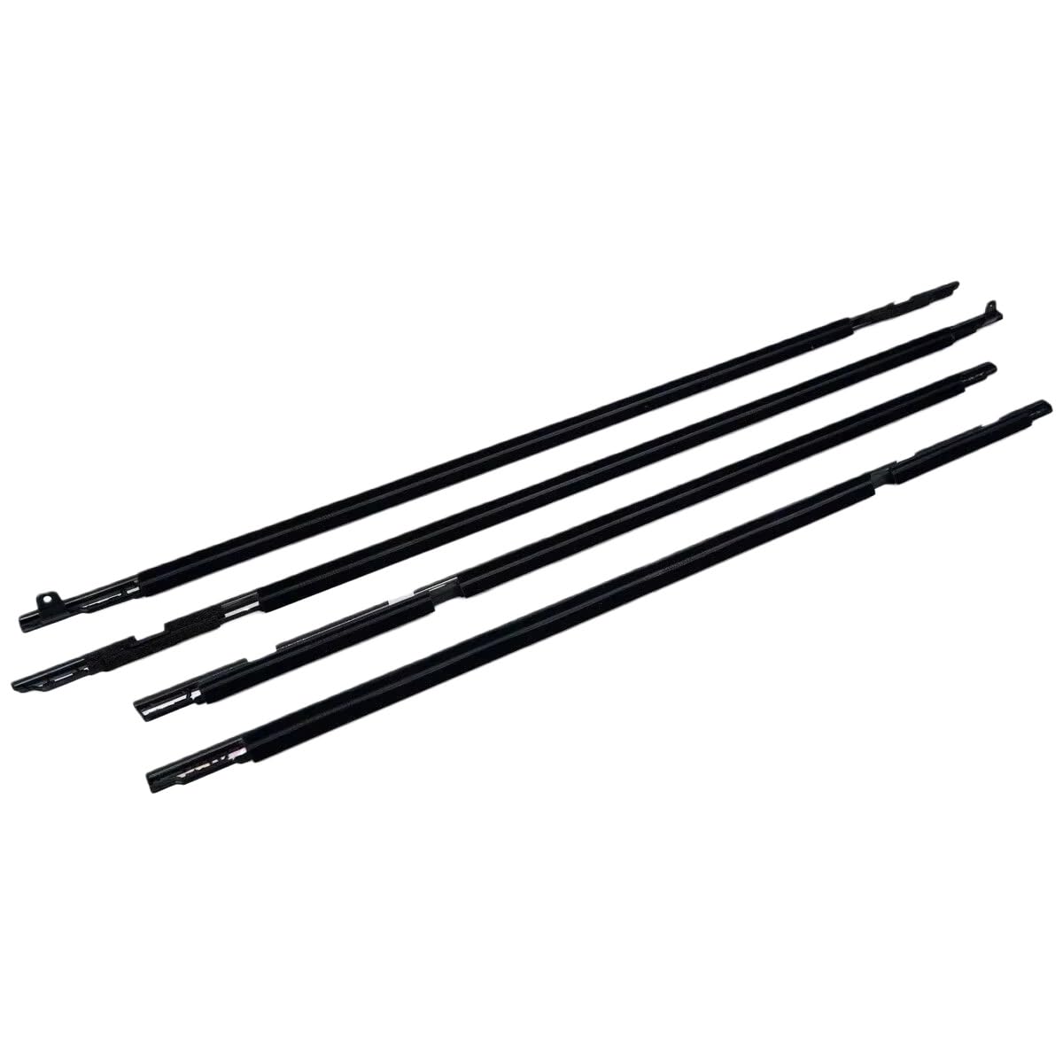 Ylrng Black 4Pcs Outer Window Rubber Weatherstrip Door Sealing Belt Moulding Trim For Land For Cruiser For Lc80 For Lx450 1991-1998 Outer Window Glass Seal Belt(Black)