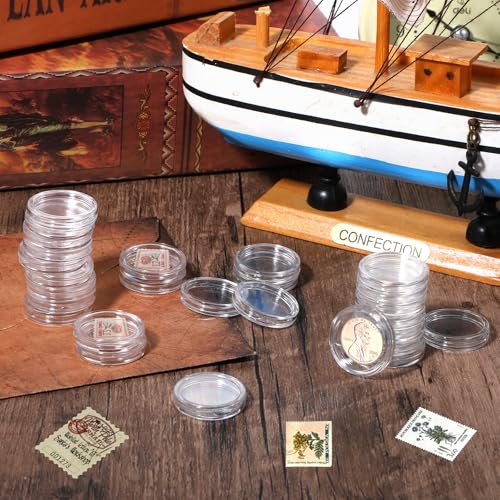 300 cápsulas herméticas para monedas de 20mm miniatura 5