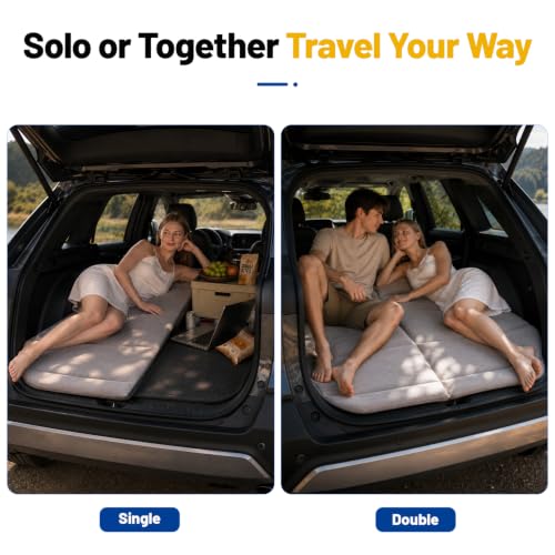 Image of Car Mattress for G-Class 2002-2018, Upgraded Non-Inflatable Thickened Foam SUV Car Camping Mattress, Foldable Trunk Sleeping Pad Car Bed Mattress for Road Trips Camping Travel