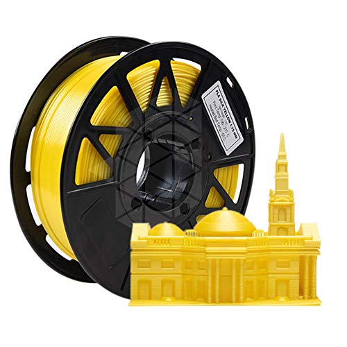 Image of Tesseract Premium PLA + 1.75mm 3D Printing Filament | Dimensional Accuracy + /- 0.03mm | Compatible with Most FDM Printers | 1 KG 3D Printer Filament - PLA Silk Yellow (Quantity 1)