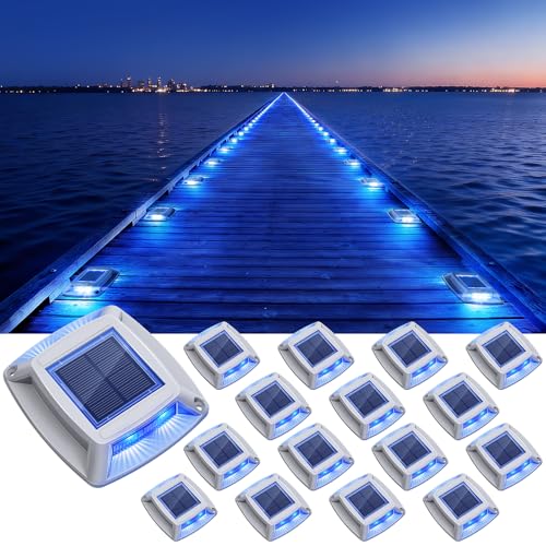 Etetale Solar Driveway Lights Outdoor 16 Pack, IP68 LED...