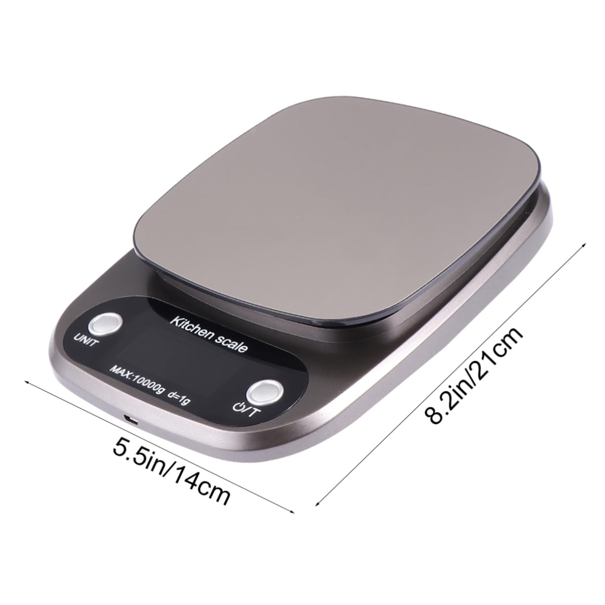 PRETYZOOM Balance Cuisine Numérique en Acier Inoxydable, Précision 10 Kg/1 G, Légère, Cuisine et Bijoux