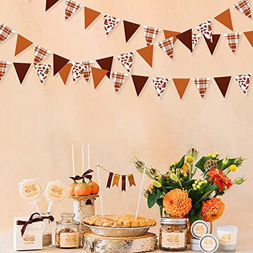 Image of pinkblume Fall Party Decorations Maple Leaf Pennant Banner Triangle Hanging Flag Bunting for Autumn Thanksgiving Birthday Wedding Bridal Baby Shower Engagement Bachelorette Harvest Party Supplies