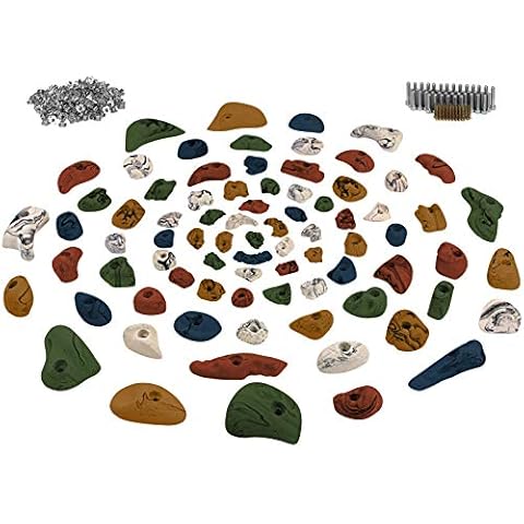 ALPIDEX Starterset: 80 Klettergriffe inklusive Schrauben und 250 Einschlagmuttern Cover