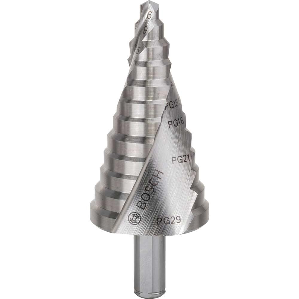 Bosch Bosch 2608587428 6/9/12.5/15.2/18.6/20.4/22.5/26/28.3/30.5/34/37 mm HSS Step Drill Bit