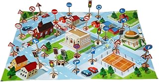 HEMOTON 1 Set Wooden Traffic Signs for Boys Girls Educational Toy for Traffic Education and Cognitive Development Role Play for Safe Behavior in Road Traffic