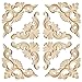 behone 8 Pezzi Legno Intagliato Applique, Applique Lungo Intagliato, Decorazione in Legno Intagliato, Applique Ad Angolo in Legno Adatto per Porte, Mobili, Armadi, Pareti