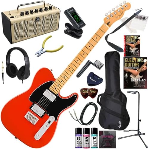 【セット品】FENDER エレキギター初心者入門 メキシコ製テレキャスター THR5が入ってる大人の19点セット PlayerII Telecaster HH/CRR/M(コーラルレッド/メイプル指板)