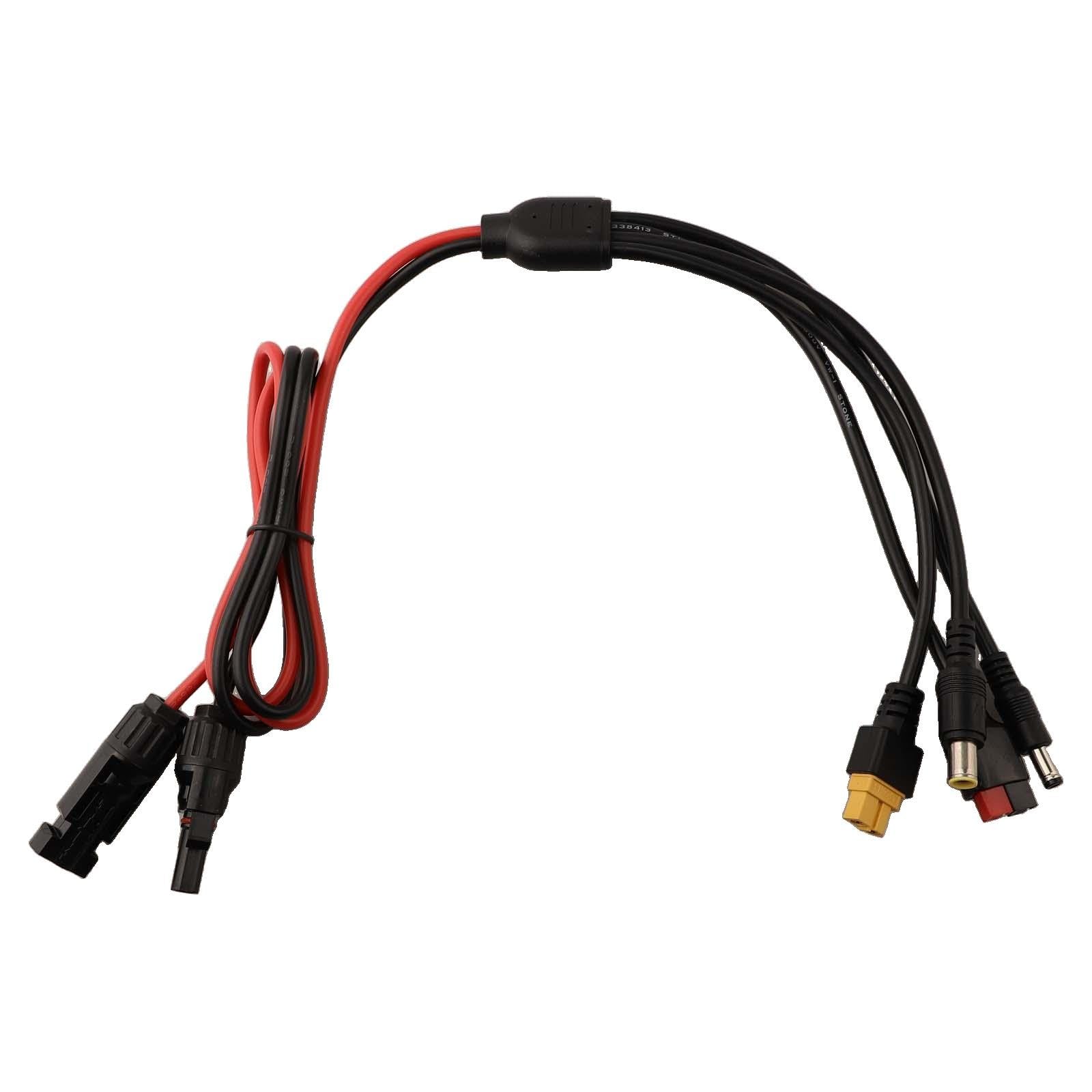 4-in-1 Solar Panel Connector Adapter Charging Cable – DC5521, DC7909, XT60 For EcoFlow, GRECELL & More (140W/280W)