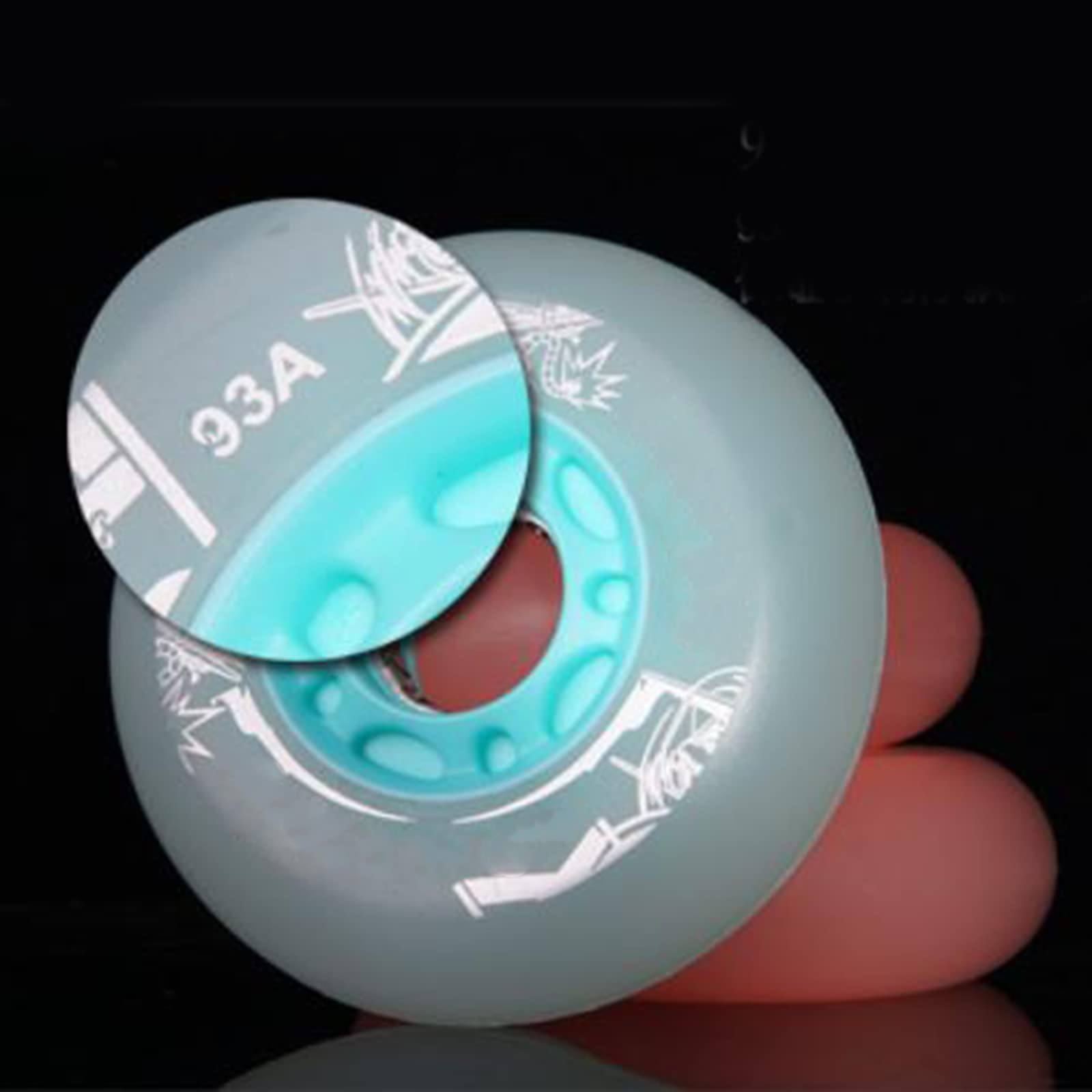 Ruedas Repuesto Patines línea, iluminadas, 72 mm, 76 mm, 80 mm, Paquete 8, Ruedas Patines línea con luz LED, Ruedas Luminosas Larga duración Deslizamiento 93A