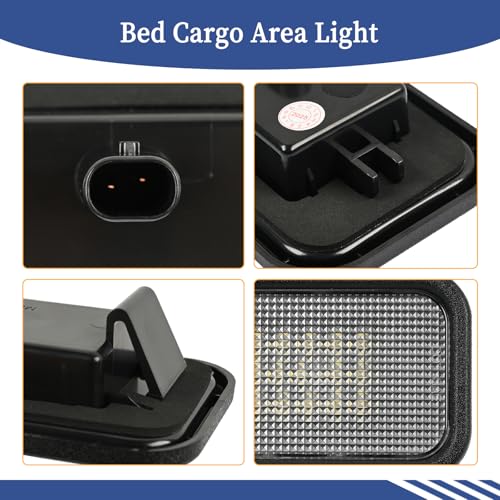 Luz LED para zona de carga de camioneta 12V blanca 2pcs miniatura 4